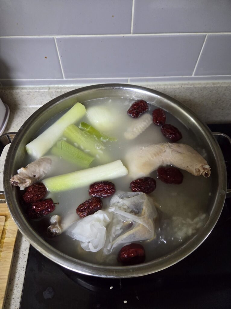 삼계탕 끓이기-육수 끓이기